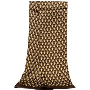 UK_Stone Sciarpa da uomo 100% pura seta vintage modello classico doppio strato stampato, #8 marrone, Taglia unica