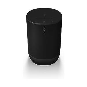 Sonos Move 2 | Speaker portatile wireless con Wi-Fi, Bluetooth, Amazon Alexa, 24 ore di autonomia della batteria, base di ricarica wireless - Nero