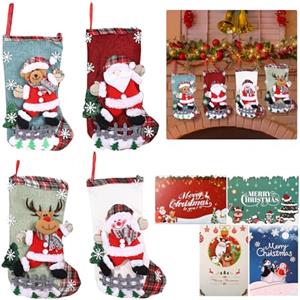 TPVUPC 4 Pezzi Calze di Natale da Appendere, 22 x 16 cm Calza di Natale Camino, Calza della Befana Vuota Personalizzata, Stivali di Babbo Natalizie da Riempire, Camino Albero Natalizie Decorazioni