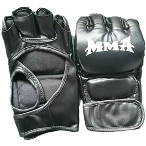 Unichefry Guanto da Boxe MMA Professionali, Mezzo dito MMA Kickboxing Sparring Arti Marziali Boxe Guanti di formazione, Guanti Boxe di Alta Qualità Per Allenamento, Combattimento, Grappling, Muay thai