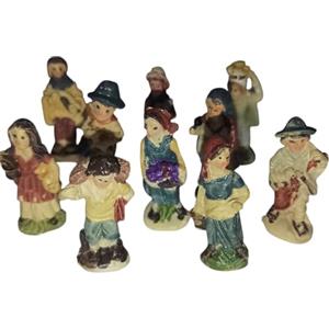 COSE DA CASA 10 Mini Pastorelli piccoli cm3.5 Presepe statuine assortite Personaggi Pastori