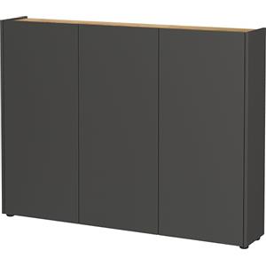 GERMANIA DIE MÖBELMACHER Germania Scarpiera 1347-549 GW-Libbiano, in grafite/Rovere Navarra, con design senza maniglie, 138 x 105 x 25 cm (LxAxP)
