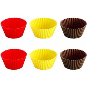 Tescoma 630648 Delicia Pirottini, Silicone, Multicolore, 9 cm, 6 Pezzi