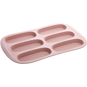 Tescoma 629510 Stampo Mini Baguette, Silicone, 36.9 x 21.6 x 1.8 cm, Acciaio, Nocciola
