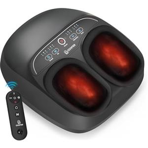 COMFIER Massaggiatore per piedi con calore, FSA HSA, massaggiatore per piedi Shiatsu per fascite plantare, neuropatia, telecomando, funzione pausa