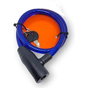Terryshop74 Cavo Acciaio Lucchetto Per Bicicletta Catena Con Chiave Catenaccio Antifurto Bici Laccio In Acciaio (1 Pezzo 8x600 mm)