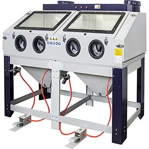 SOGI S-400 Sabbiatrice doppia grande cabina di sabbiatura pallinatrice con doppio aspiratore