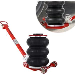 ACXIN Sollevatore pneumatico 3T, 6600 Ibs Sollevatore ad aria gonfiabile, Manico regolabile, Cric pneumatico Sollevatore a cuscino d'aria Capacità di carico per auto familiari Minivan, Rosso