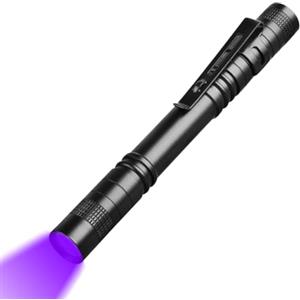 HYVCZP Mini torcia LED UV 395 nm, mini torcia portatile impermeabile, per urina di animali domestici, tigna, macchie e cimici, ricarica oggetti fosforescenti (1)