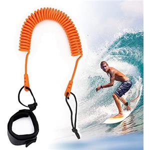 GOCUODE Leash Surf,SUP Leash di Sicurezza da Surf,TPU Corda alla Caviglia della Tavola da Surf per Stand Up Paddle Board,Longboard,Bodyboard (Arancia)
