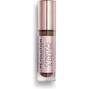 Revolution Beauty London Revolution Conceal & Define Concealer, Correttore per Makeup Viso Leggero, Copertura Totale a Lunga Durata, C18, 4g