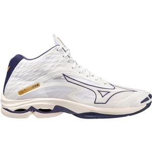 Mizuno Wave Lightning Z7mid, Scarpe da Pallavolo Unisex Adulto, White Blueribbon MP Gold, 44.5 EU