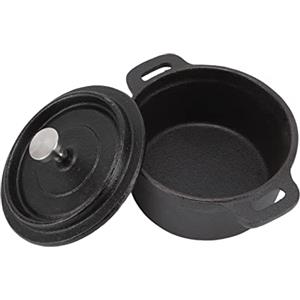 Pilipane Forno Olandese Doppio,Pentole per Stufato Stile Tradizionale Ispessito Manico Ergonomico Isolamento Pentola in Ghisa con Coperchio(Diameter: 10CM), Forno Olandese Doppio, Pentole per Stufato STI