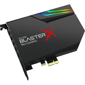 Creative Sound BlasterX AE-5 Plus Scheda audio di classe ultra SABRE32 e DAC PCI-e risoluzione da 32bit/384kHz, Dolby Digital e DTS, SNR fino a 122dB, sistema di illuminazione RGB