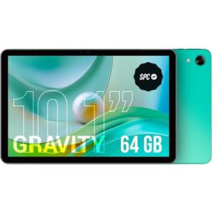 SPC Gravity - Tablet 10,1 pollici HD colore menta | Octa-Core, 4 GB di RAM e 64 GB di memoria espandibile | 9,5 ore di durata della batteria | Controllo genitori Google Family Link | Androide 14