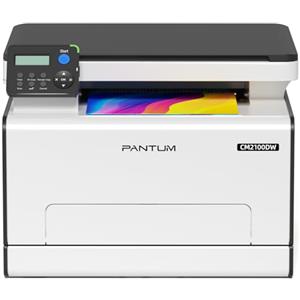 PANTUM Stampante Laser Colori CM2100DW WIFI, Stampanti multifunzione per stampa, copia e scansione, Stampa fronte/retro automatica, WLAN NET USB, 20 ppm, per uso domestico e ufficio