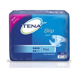 TENA Slip Plus Pannolone a Mutandina Taglia L - 30 Pezzi, Assorbenti e Traspiranti
