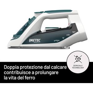 Imetec ZeroCalc Z1 2500 2200W Ferro da Stiro a Vapore/Secco - Bianco/Verde