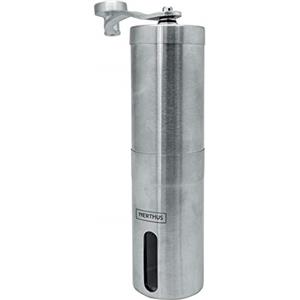 Nerthus FIH 809 - Macinacaffè manuale in acciaio inox con macinini regolabili in ceramica - Dimensioni compatte per casa, ufficio o viaggio