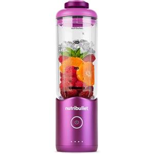 Nutribullet Flex NBP013VT Frullatore Portatile con Coperchio, Lame Rimovibili, Ricarica USB-C, Trita Ghiaccio e Frutta Congelata, bicchiere Senza BPA, Capacità 590ml, Viola