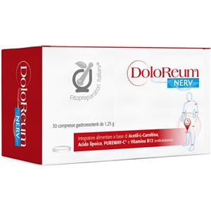 BIODUE Doloreum Nerv - Integratore Alimentare con Acetil-L-Carnitina, Acido Lipoico, PUREWAY-C e Vitamina B12 - 30 Compresse