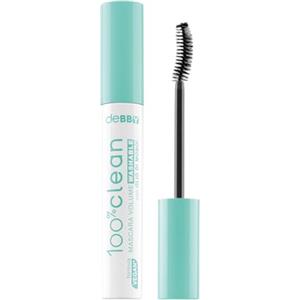 deBBY, 100% clean MASCARA VOLUME WASHABLE Nero, Effetto Volumizzante con Formula Vegana Lavabile con Acqua Calda, Arricchito con Olio di Monoi Idratante, Texture Cremosa e Modulabile