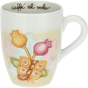 THUN - Mug con Farfalla - Linea Grace, Home Is Where Your Family Is - Cucina, caffè al Volo - Porcellana - 300 ml; Box: 19,5x12,5x11; Mug: Ø 8,5
