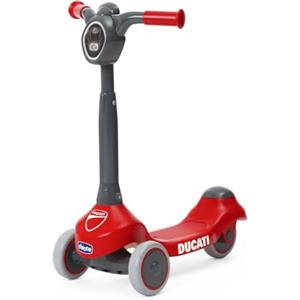 Chicco Monopattino per bambini Ducati Scooter, Monopattino Evolutivo per Bambini, Leggero e Facile da Trasportare, Base Anti-Scivolo, 2-4 Anni, 3 Ruote Rivestite in Gomma, Max 20 kg, Idea regalo