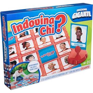 Spin Master Games Gioco Indovina chi? Edizione Gigante con Tabellone 90x100cm, Giochi da Tavolo per bambini e tutta la famiglia, Adatto per Interni ed Esterni, con Carte e Spinner di Grosse Dimensioni, 8+ Anni