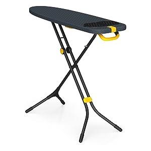 Joseph Joseph Glide Plus Asse da Stiro 110 x 33 cm, Regolabile, Poggiaferro a Vapore Integrato, Copri Asse in Cotone Super Assorbente, Nero/Blu
