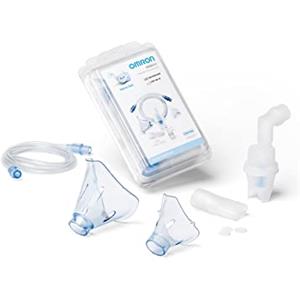 OMRON NEB6031 Ricambio completo di accessori originali per aerosol OMRON Nami Cat | Per adulti e bambini | Con Maschere, boccaglio, nasino, tubo dell'aria, filtri dell'aria