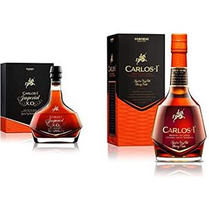 Carlos I Osborne Carlos Imperial Brandy, 700 ml & Brandy De Jerez con Confezione Regalo, 700ml