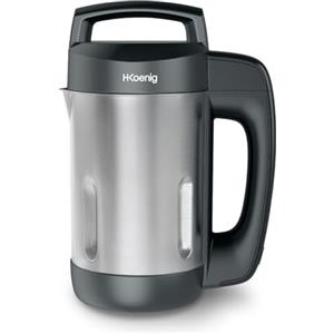 H.Koenig Soup Maker 1.1L MXC20 in acciaio inox, frullatore cuoci zuppe professionale multifunzione, 4 programmi di preparazione, ricette calde e fredde 850W