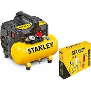 NUAIR STANLEY DST 100/8/6 - Compressore Silenzioso (59dB) + KIT 8 STANLEY