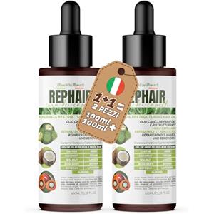 I Rimedi Dei Monaci Olio Capelli Rephair 2x100 ml - Con Olio di Rosmarino, Batana, Soia e Lavanda - Stimola Crescita e Idratazione Profonda, Contrasta la Caduta, Nutre e Rinforza 100% Made in Italy