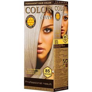 COLOR TIME | Tinta Permanente in Gel Colore Biondo Freddo 85 | Arricchita con Gelatina Reale e Vitamina C | Colorazione Permanente per Capelli | Copre i Capelli Bianchi | 100 ML