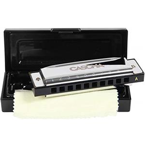 CASCHA Armonica a bocca La maggiore blues armonica, diatonica armonica a 10 fori per bambini e adulti con custodia e panno per la cura