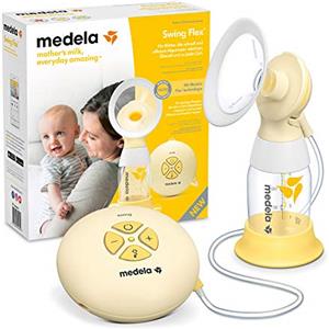 Medela Tiralatte elettrico singolo Swing Flex - Design compatto, con imbuti PersonalFit Flex e tecnologia di estrazione a 2 fasi Medela