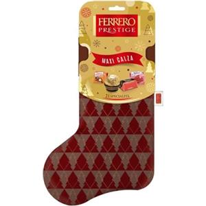 Ferrero Prestige - Calza della Befana, 21 Specialità Assortite Ferrero Rocher, Ferrero Küsschen Pocket Coffee e Mon Chéri, Idea Regalo Natale, Confezione da 234 gr