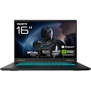 GIGABYTE GAMING A16 Notebook - 16", WUXGA 165Hz, Ryzen 7 260, RTX 5060, 16 GB DDR5 5200MHz, SSD Gen4 da 1 TB, Windows 11 Home, garanzia di 2 anni, Dolby Atmos, GAMING A16 3VHK3IT894SH