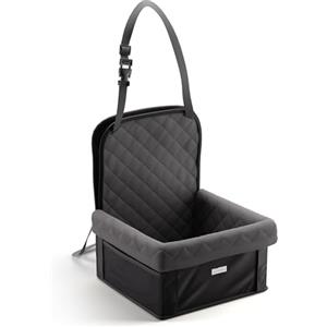 Gütewerk Seggiolino Auto per Cani con Cintura di Sicurezza, Pieghevole e Stabile, Trasportino per Cani di Piccola e Media Taglia