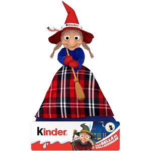 Kinder , Calza della befana, 5 Snack Dolci al Cioccolato Assortiti, Bambola della Befana, Idea Regalo Epifania da Collezione, Confezione da 165 gr