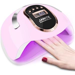 CIRULLI Lampada per Unghie da168 W, Lampada per Unghie LED UV con Sensore a Infrarossi e Display LCD, Asciugatrice gel Lucidante Professionale con 4 Timer di 10s, 30s, 60s, 99s