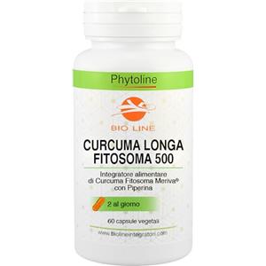 Laboratori Bio Line Bio Line - Curcuma e Piperina 60 Capsule Vegetali, Integratore Alimentare con Fitosoma Meriva, 500mg Curcumina per Capsula, Benessere e Effetto Antiossidante, Integratori Alimentari Made in Italy