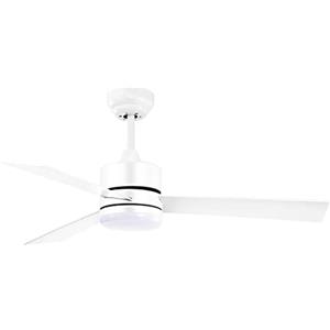 BEL AIR HOME - Ventilatore da Soffitto 3 Pale Silenzioso con Luce LED 20W - Motore DC 6 Velocità e Telecomando - 3 Temperature (3000K, 4000K, 6500K) - Bianco, Metallo