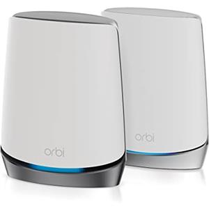NETGEAR Orbi Router NBK752 5G, Sistema WiFi 6 Mesh, Router con 1 estensore satellitare, Copertura fino a 5.000 piedi quadrati, 40 dispositivi, AX4200, fino a 4,2 Gbps