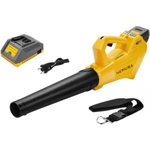 Nemura Soffiatore senza fili 40 V- Velocità dell'aria 52 m/secondi - con 1 Batteria 2Ah e caricatore rRpido - aspiratore soffiatore foglie - SAC in Italiano