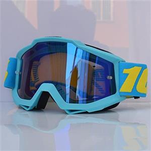 BINCIBH Occhiali Motocross Da Moto MTB Off-Road Dirt Bike - Goggles per Caschi Moto, Sci e Mountain Bike - Sport Glasses (Colore: Azzurro)