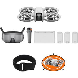 DJI Neo Combo Motion Fly More, mini drone con fotocamera UHD 4K, 135g drone che vola da solo e ti segue, decollo dalla mano, con RC Motion 3 e 3 batterie (Landing Pad + Elastic Band)
