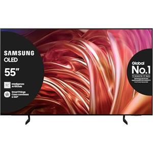 Samsung OLED TV 55 QE55S85DAEXZT, OLED HDR, Upscaling AI 4K, Processore NQ4 AI Gen2, Design Contour, DVBT-2, Q-Symphony & Dolby Atmos, Gaming Hub, Graphite Black, 2024